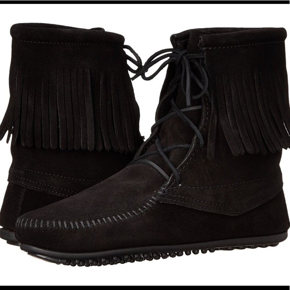Minnetonka Suede Fringe Boots